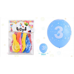 Set de globos Número 3, 8 pcs