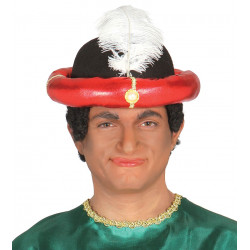 Gorro Rey Mago Rojo. Sombrero de Marajá Hindú