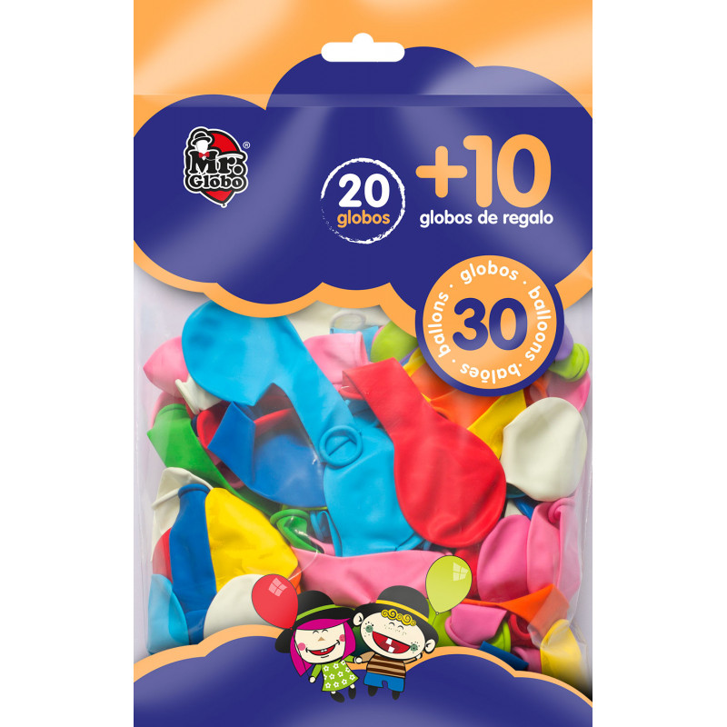 Paquete de globos de colores