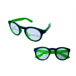 Gafas Verdes con Lentes Transparentes