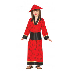Disfraz de China Infantil - Disfraz de Kimono Rojo para Niña