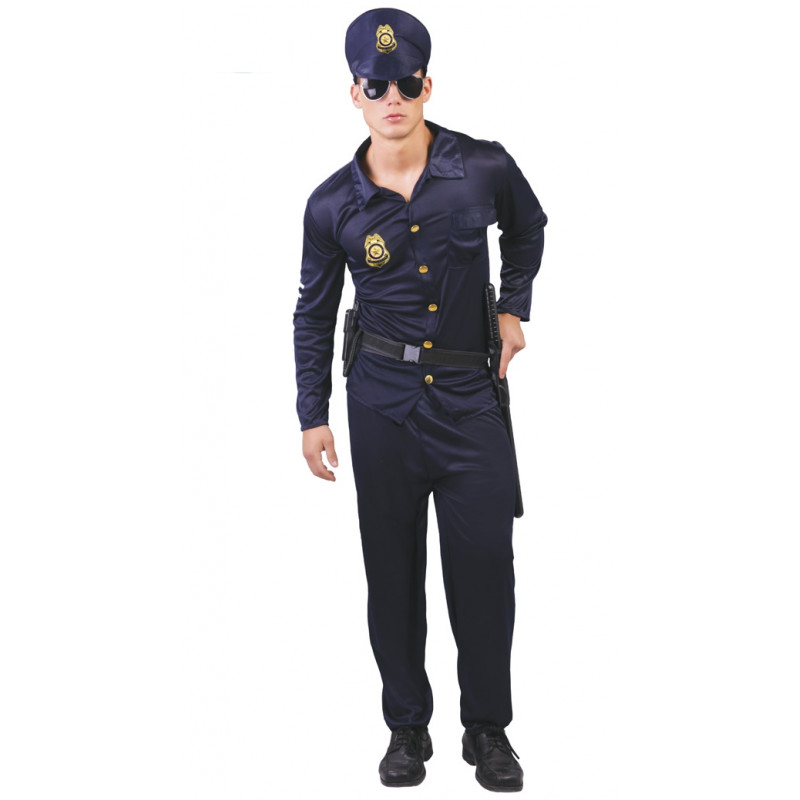 comercio pérdida bombilla Disfraz de agente policía para adulto | Bazar Chinatown