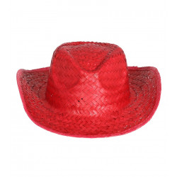 Sombrero de Paja para Verano Rojo