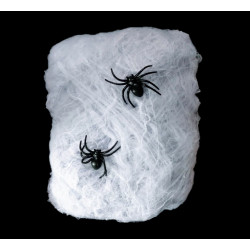 Telaraña Blanca de 300 gr + Arañas