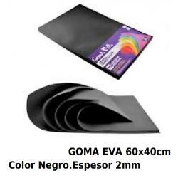 Goma Eva 40x60 cm, Negro