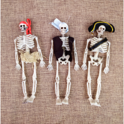 Set 3 Esqueletos Pirata, Decoración de Halloween