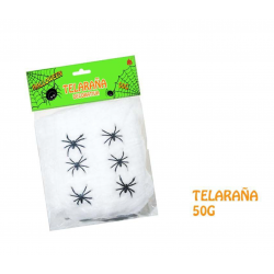 Telaraña Blanca 50gr + Arañas
