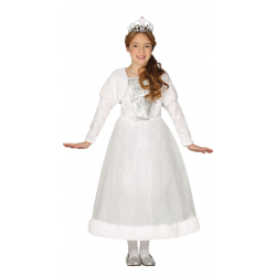 Disfraz Princesa Blanca Infantil - Disfraz de Princesa de Hielo para Niña
