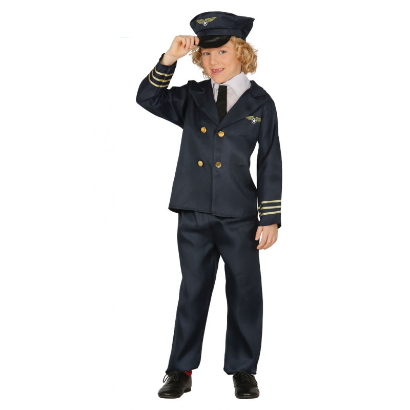Disfraz de piloto infantil. Uniforme aviador para niño | Bazar