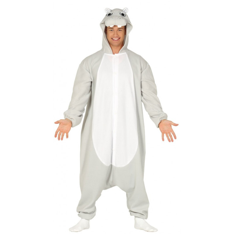 Disfraz Pijama de Hipopótamo para adulto. Disfraz de animales