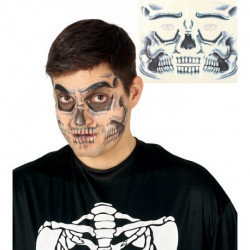 Tatuaje de esqueleto para la cara