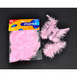 Set de plumas rosa para manualidades. Plumas de 8 cm