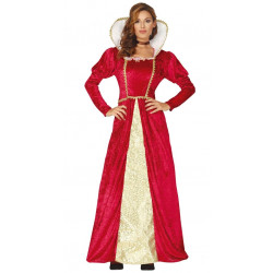 Disfraz Reina Medieval Rojo para adulto