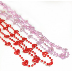 Collares de Perlas y Corazones - 2 Unidades - 40 cm