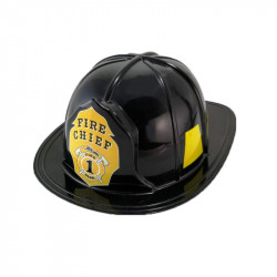 Casco de Bombero Negro Infantil - Casco 'Fire Chief