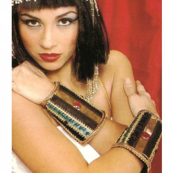Brazaletes Egipcios de Tela - Disfraz Cleopatra