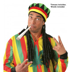 Gorra Jamaicana con Rastas