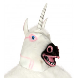 Máscara de Látex Unicornio Blanco