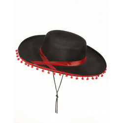 Sombrero Mexicano Rojo/Negro