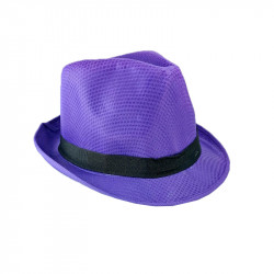 Sombrero Morado de Gángster - Sombrero de Fiesta