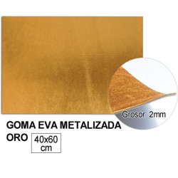 Goma Eva Metalizada 40x60 Oro, Mp
