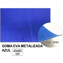 Goma Eva Metalizada 40x60 Azul, Mp