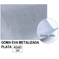 Goma Eva Metalizada 40x60 Plata, Mp
