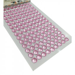 Pegatinas Brillantes Strass Rosa Claro de 8 mm, 135 Pcs. Pegatinas DIY