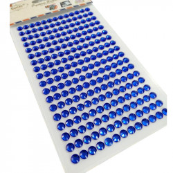 Pegatinas Brillantes 6 mm, 234 unidades. Strass Azul para DIY