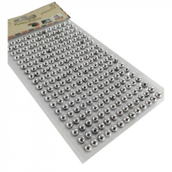 Perlas Adhesivas 6 mm, 234 piezas. Pegatinas DIY Plata