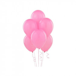10 Globos rosa chicle Ø25 cm para cumpleaños y fiestas