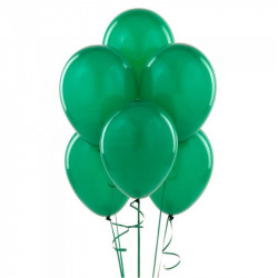10 Globos verde oscuro Ø25 cm para cumpleaños y fiestas
