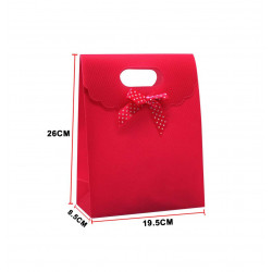 Bolsa de Regalo color Rojo de 26 x 19 x 8.5 Cm