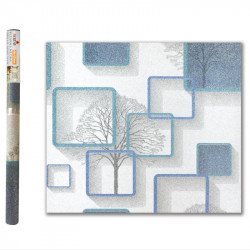 Rollo adhesivo azul para paredes, regalos y decoración DIY - Papel pintado
