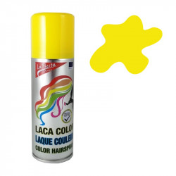 Laca color amarillo 125ml. Spray para el pelo carnavales y disfraces