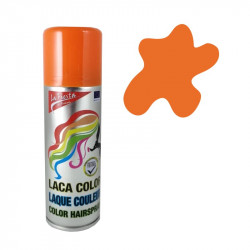 Laca color naranja 125ml. Spray para el pelo carnavales y disfraces