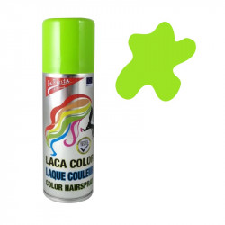 Laca color verde 125ml. Spray para el pelo carnavales y disfraces