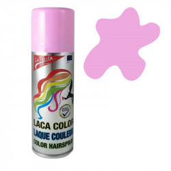 Laca rosa claro 125ml. Spray para el pelo carnavales y disfraces