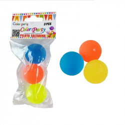 Pack 3 pelotas de colores para piñata. Accesorios de piñata