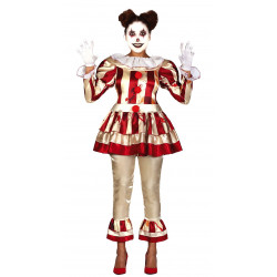 Disfraz de Payasa Pierrot Asesina para Adulta