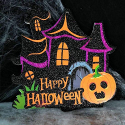 Cartel 'Feliz Halloween' Casa Embrujada
