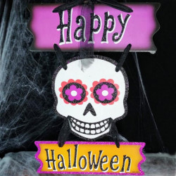 Cartel 'Happy Halloween' Catrina - 40 cm