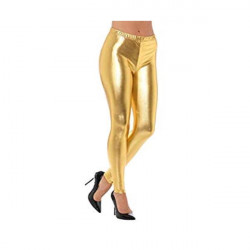 Leggins / panty metalizado color oro adulto