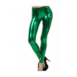Leggins / panty metalizado color verde adulto
