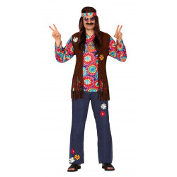 Disfraz de hippie para adulto