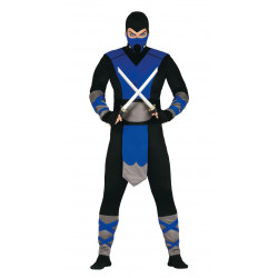 Disfraz de Ninja Azul para hombre