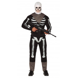 Disfraz de Skeleton Soldier para adulto.Disfraz de Esqueleto para hombre.