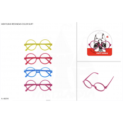 Gafas redondas sin lentes, colores surtidos