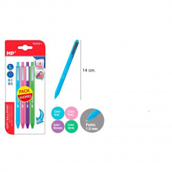 Pack Boligrafos Soft Ball Point - 4 Unidades Pastel
