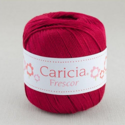 Ovillo lana caricia frescor 75gr. Rojo cereza 122